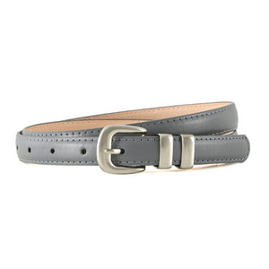 New summer fashion personality candy color silver buckle dopamine silver INS style decoration ladies belt dress leather - Negative Apparel