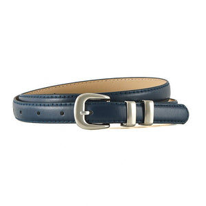 New summer fashion personality candy color silver buckle dopamine silver INS style decoration ladies belt dress leather - Negative Apparel