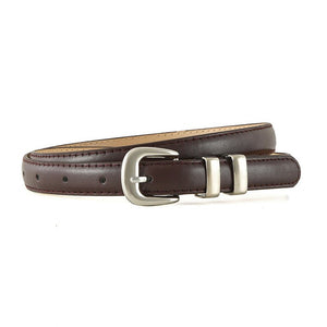 New summer fashion personality candy color silver buckle dopamine silver INS style decoration ladies belt dress leather - Negative Apparel