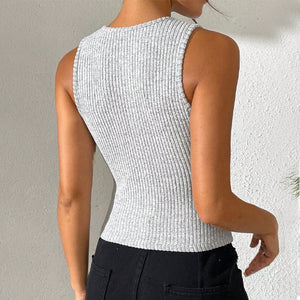New sxy knitted vest cross - border foreign trade slim cardigan top - Negative Apparel