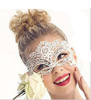 Nightclub Queen Party Lace Hollow Eye Mask FD - Negative Apparel