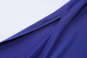 Off - shoulder one - shoulder sexy tight pleated side slit dress - Negative Apparel