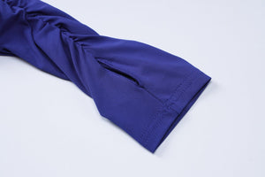 Off - shoulder one - shoulder sexy tight pleated side slit dress - Negative Apparel