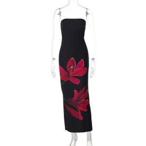 One - shoulder tube top backless strappy dress - Negative Apparel