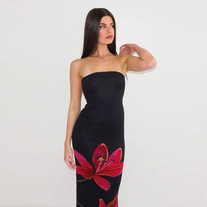 One - shoulder tube top backless strappy dress - Negative Apparel