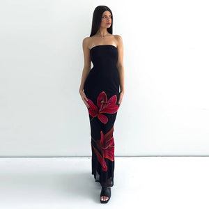 One - shoulder tube top backless strappy dress - Negative Apparel
