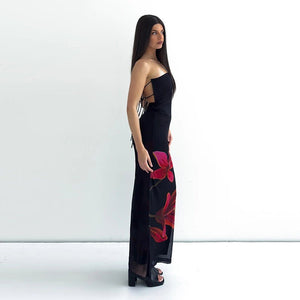 One - shoulder tube top backless strappy dress - Negative Apparel