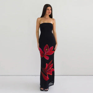 One - shoulder tube top backless strappy dress - Negative Apparel