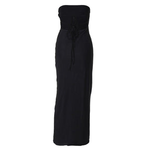 One - shoulder tube top backless strappy dress - Negative Apparel