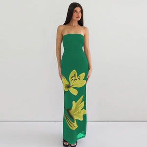 One - shoulder tube top backless strappy dress - Negative Apparel