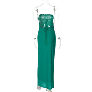 One - shoulder tube top backless strappy dress - Negative Apparel