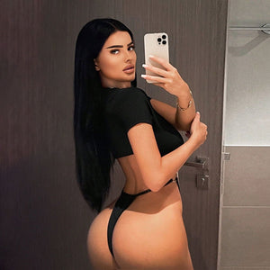 Onesie 2025 spring and summer new high - waisted slim - fit thong - Negative Apparel