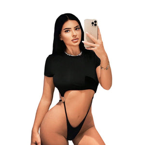 Onesie 2025 spring and summer new high - waisted slim - fit thong - Negative Apparel