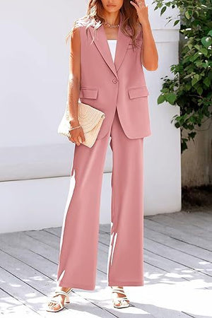 Pants with Vest suit set women's clothing - Negative Apparel