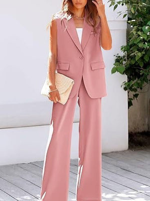 Pants with Vest suit set women's clothing - Negative Apparel