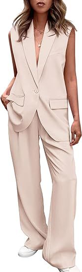 Pants with Vest suit set women's clothing - Negative Apparel
