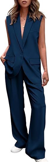 Pants with Vest suit set women's clothing - Negative Apparel