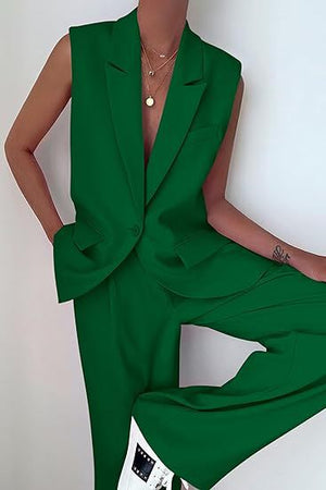 Pants with Vest suit set women's clothing - Negative Apparel