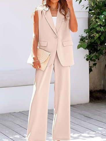 Pants with Vest suit set women's clothing - Negative Apparel