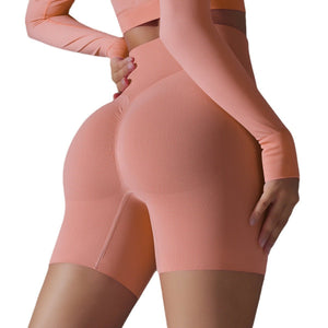Peach Sculpt Biker Shorts | Compact. Contoured. Commanded. - Negative Apparel