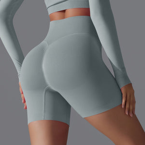 Peach Sculpt Biker Shorts | Compact. Contoured. Commanded. - Negative Apparel