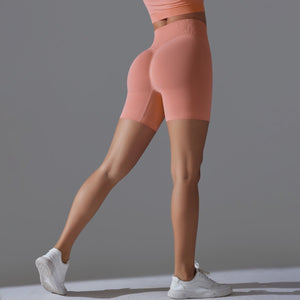 Peach Sculpt Biker Shorts | Compact. Contoured. Commanded. - Negative Apparel