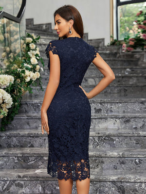 Pencil skirt sexy slim water volume lace hip bodycon dress - Negative Apparel