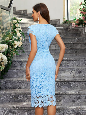 Pencil skirt sexy slim water volume lace hip bodycon dress - Negative Apparel