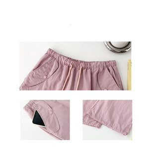 Pink overalls women's autumn new high - waisted wide - leg pants loose casual and thin Spice Girls quick - drying American sweatpants - Negative Apparel