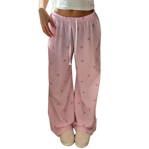Pink Stride wide - leg casual trousers - Negative Apparel