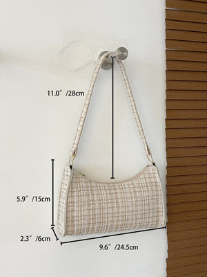 Plaid Pattern Bag Handbag - Negative Apparel