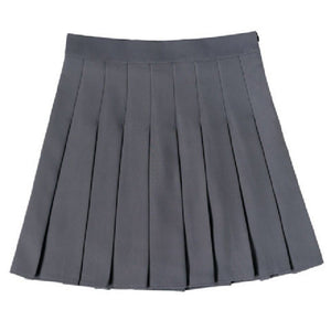 Pleated skirt women's JK uniform skirt versatile skirt spring and summer short skirt safety pants + zipper - Negative Apparel