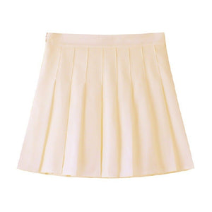 Pleated skirt women's JK uniform skirt versatile skirt spring and summer short skirt safety pants + zipper - Negative Apparel