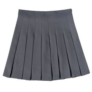 Pleated skirt women's JK uniform skirt versatile skirt spring and summer short skirt safety pants + zipper - Negative Apparel
