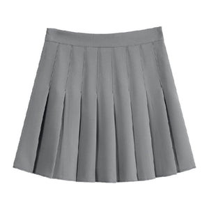 Pleated skirt women's JK uniform skirt versatile skirt spring and summer short skirt safety pants + zipper - Negative Apparel