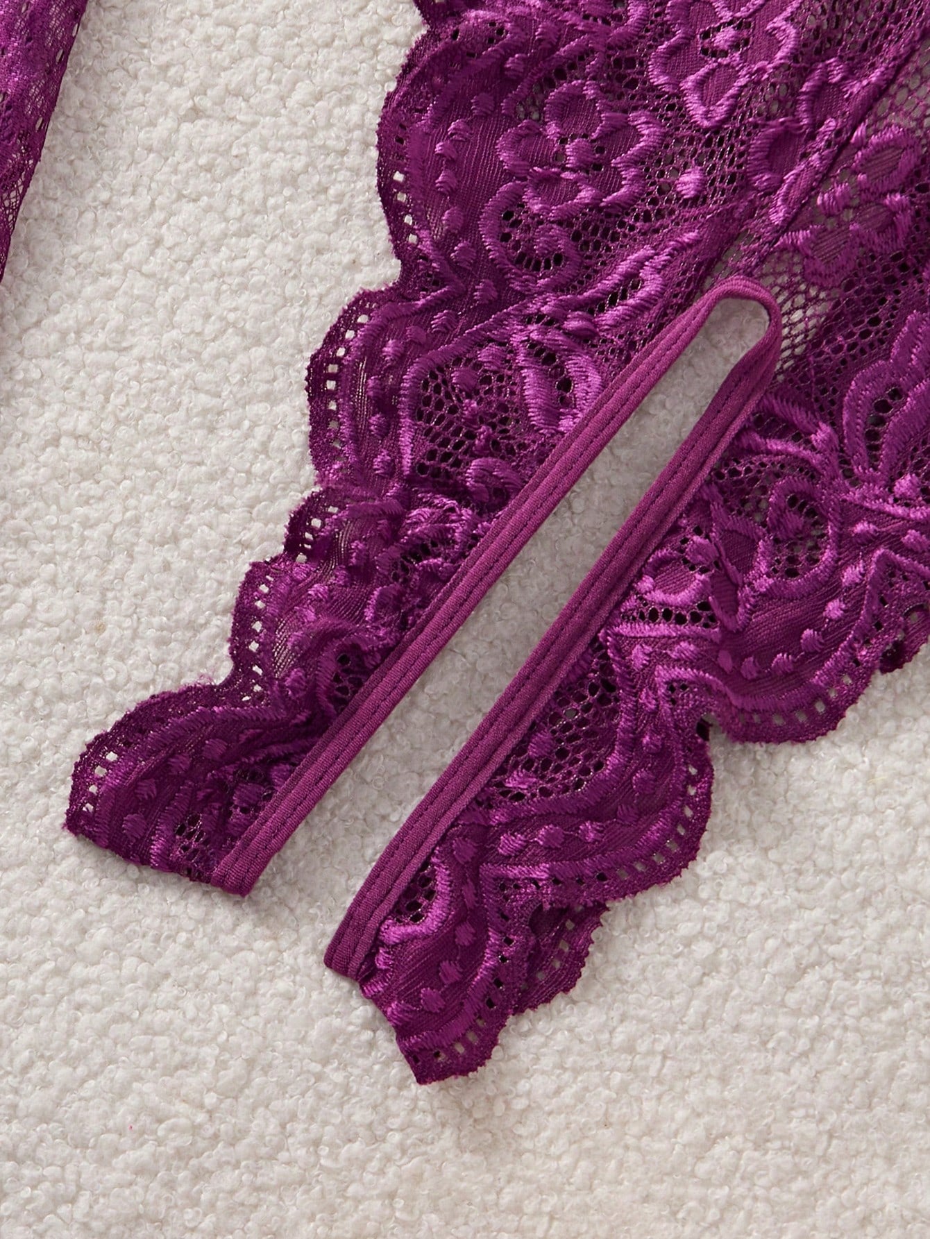 Plus Size Lace & Sexy Lingerie Bodysuit, Ideal Sleepwear Set - Negative Apparel