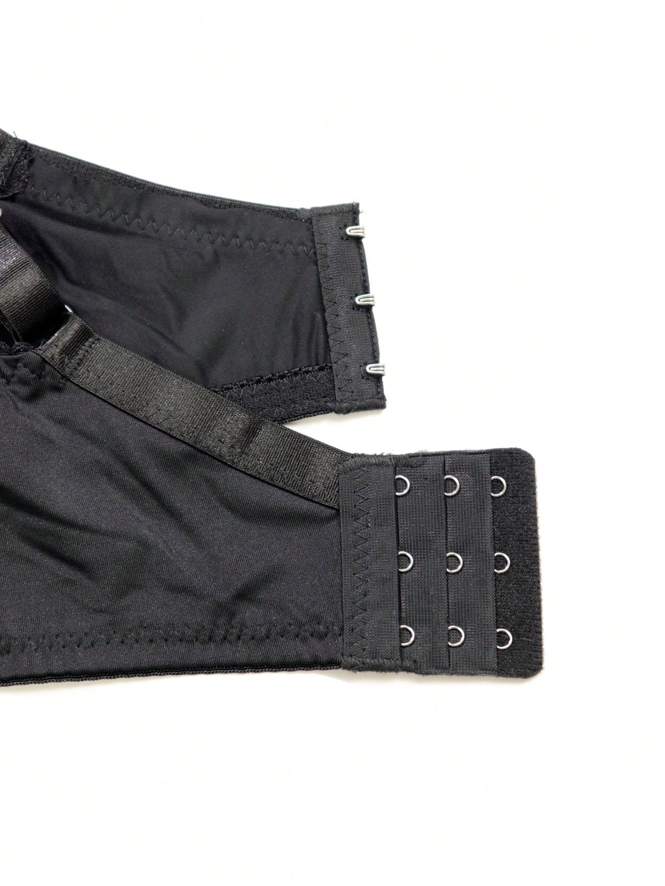 Plus Size Women's Black Sexy Lace Thin Underwire Bra, Full Coverage Lingerie, Halloween - Negative Apparel