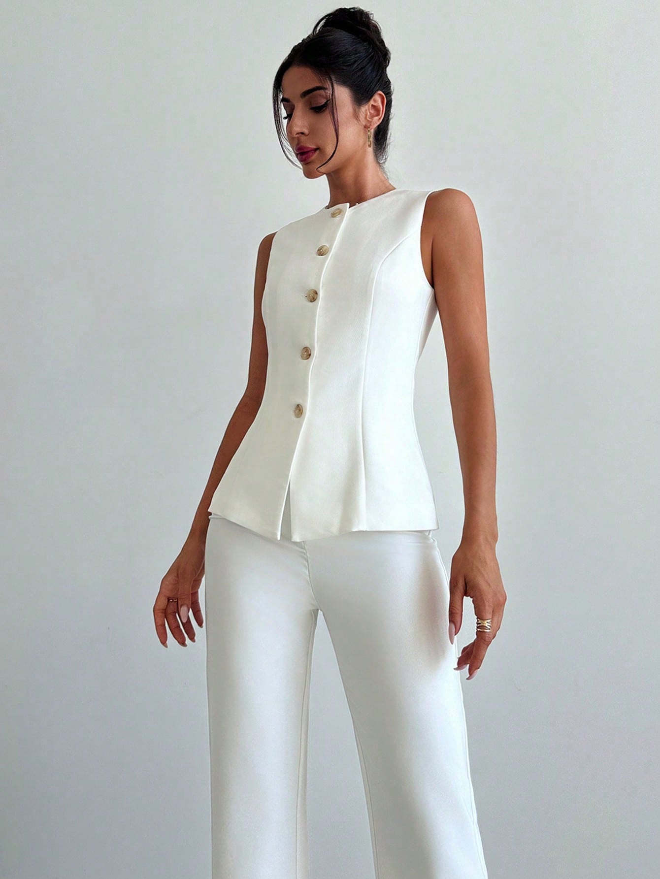 Fashion Clothing Set Trendy Women's Outfits Striped Prints Two