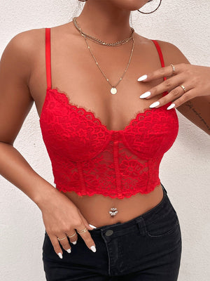 Privé Lace Bustier Crop Cami Top - Negative Apparel