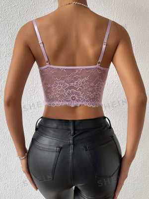 Privé Lace Bustier Crop Cami Top - Negative Apparel