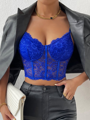 Privé Lace Bustier Crop Cami Top - Negative Apparel