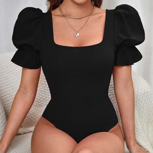 Puff sleeve bodysuit summer fashion slim sxy tops for women - Negative Apparel