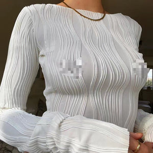 Pullover long sleeve round neck slim fit women's T-shirt - Negative Apparel