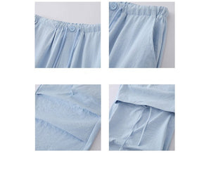 Retro overalls women's summer thin 2025 new thin casual American wide - leg pants high - waisted women's sweatpants - Negative Apparel