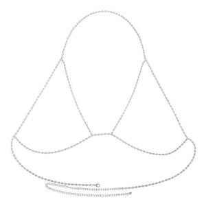 Rhinestone chain chest chain super flash sxy rhinestone halter neck body chain - Negative Apparel