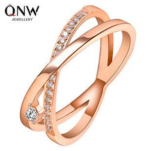 Rose gold heart zircon bracelet versatile high - end female alloy diamond ladies bracelet bracelet jewelry - Negative Apparel