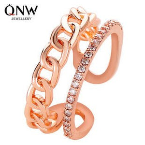 Rose gold heart zircon bracelet versatile high - end female alloy diamond ladies bracelet bracelet jewelry - Negative Apparel