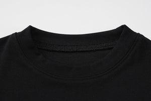 Round neck short sleeve pullover print slim fit T-shirt top - Negative Apparel