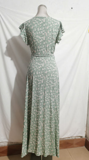 Self - designed V - neck Bohemian holiday style slim lace dress - Negative Apparel