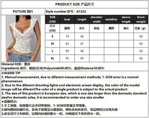 Sexy lace V - neck perspective slim short Spice Girl top women - Negative Apparel